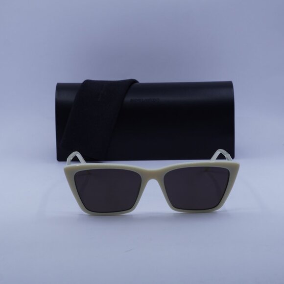 Saint Laurent SL737 MICA THIN 005 Cat Eye Sunglasses - Ivory / Black main image 8